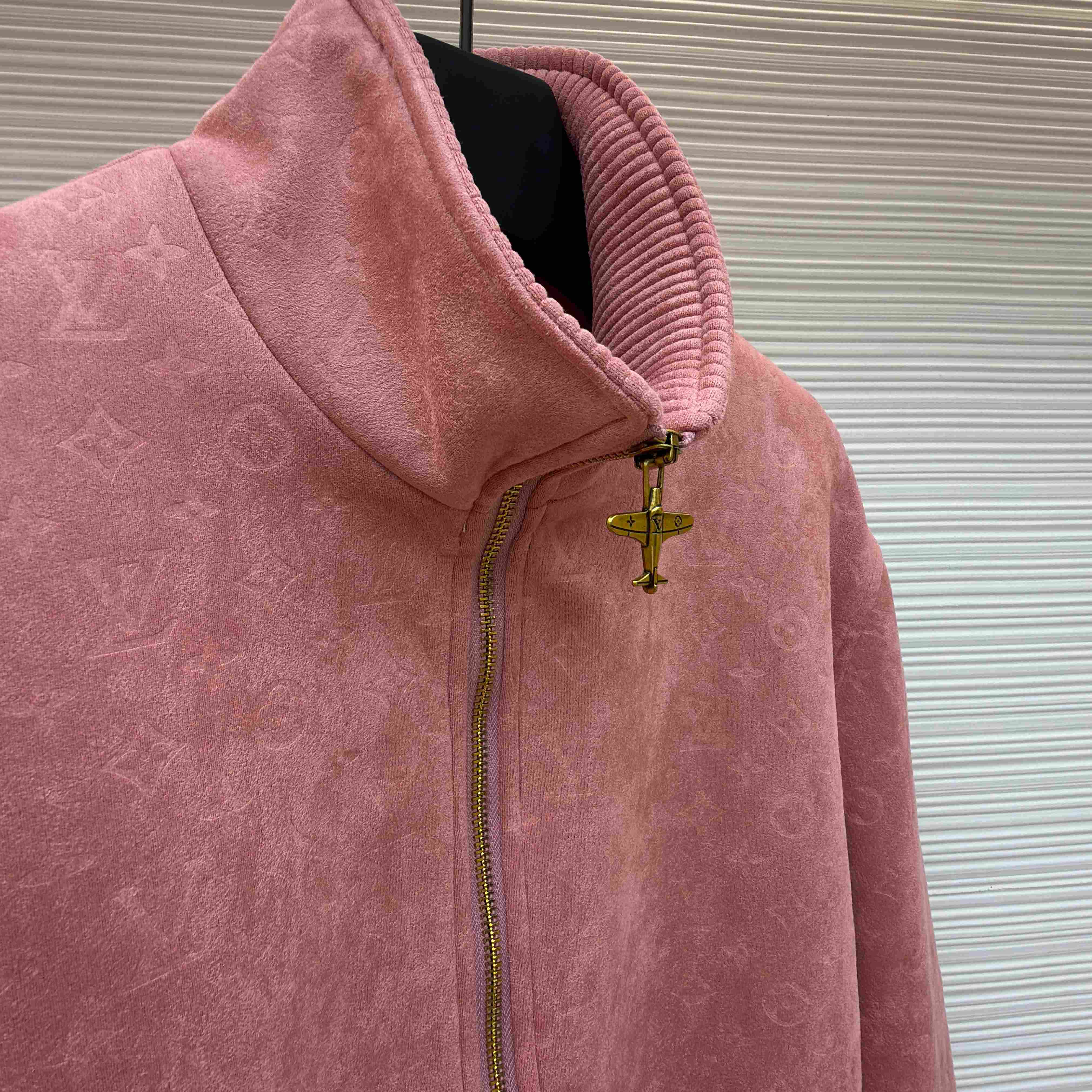 Louis Vuitton Monogram Debossed Leather Tracksuit Jacket 1AHBTN - FashionPlug