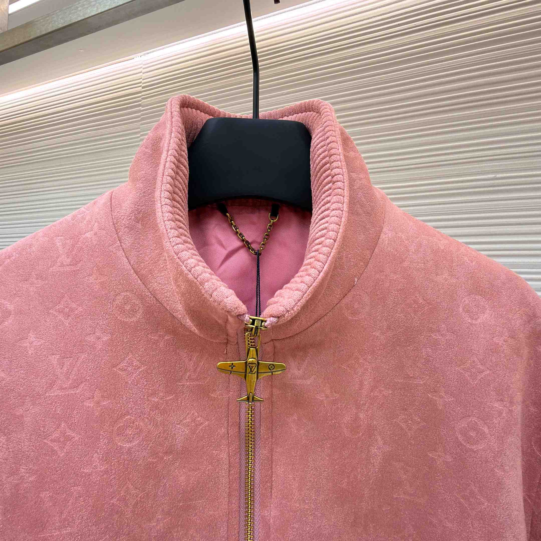 Louis Vuitton Monogram Debossed Leather Tracksuit Jacket 1AHBTN - FashionPlug