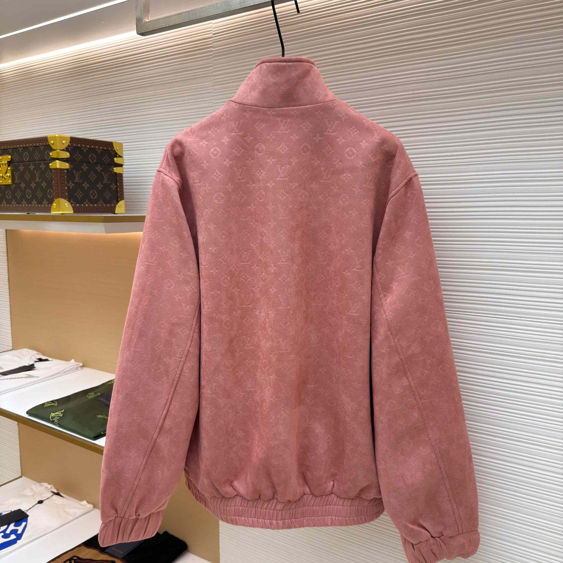 Louis Vuitton Monogram Debossed Leather Tracksuit Jacket 1AHBTN - FashionPlug