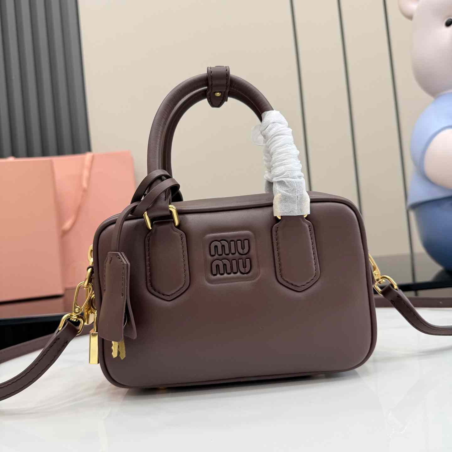 Miu Miu Arcadie Leather Bag 5BB123 - FashionPlug