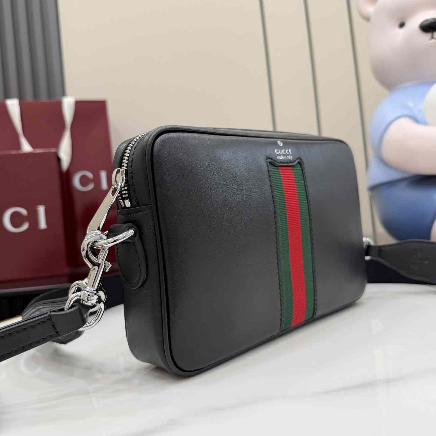 Gucci Web Trademark Small Crossbody Bag 866982 - FashionPlug