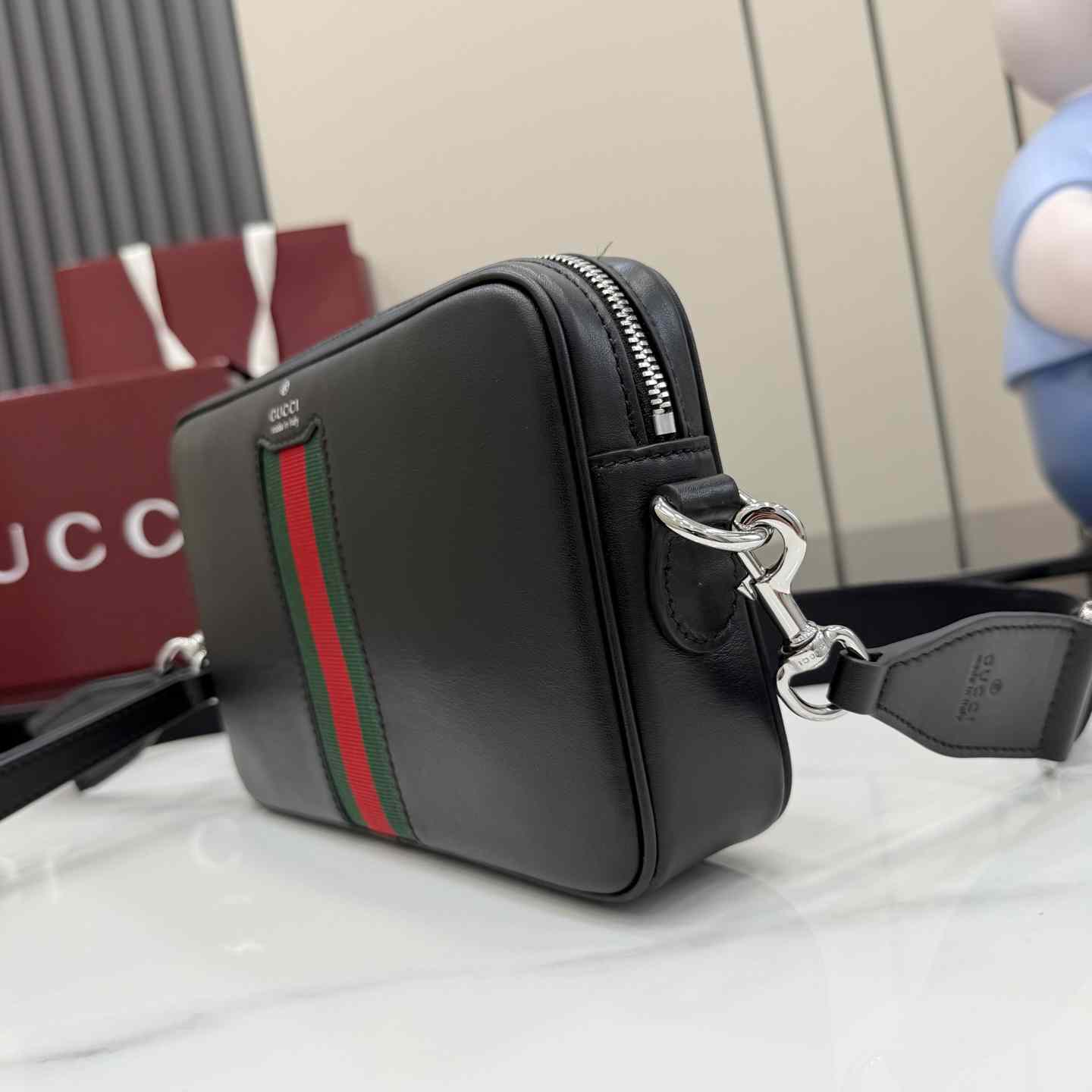 Gucci Web Trademark Small Crossbody Bag 866982 - FashionPlug