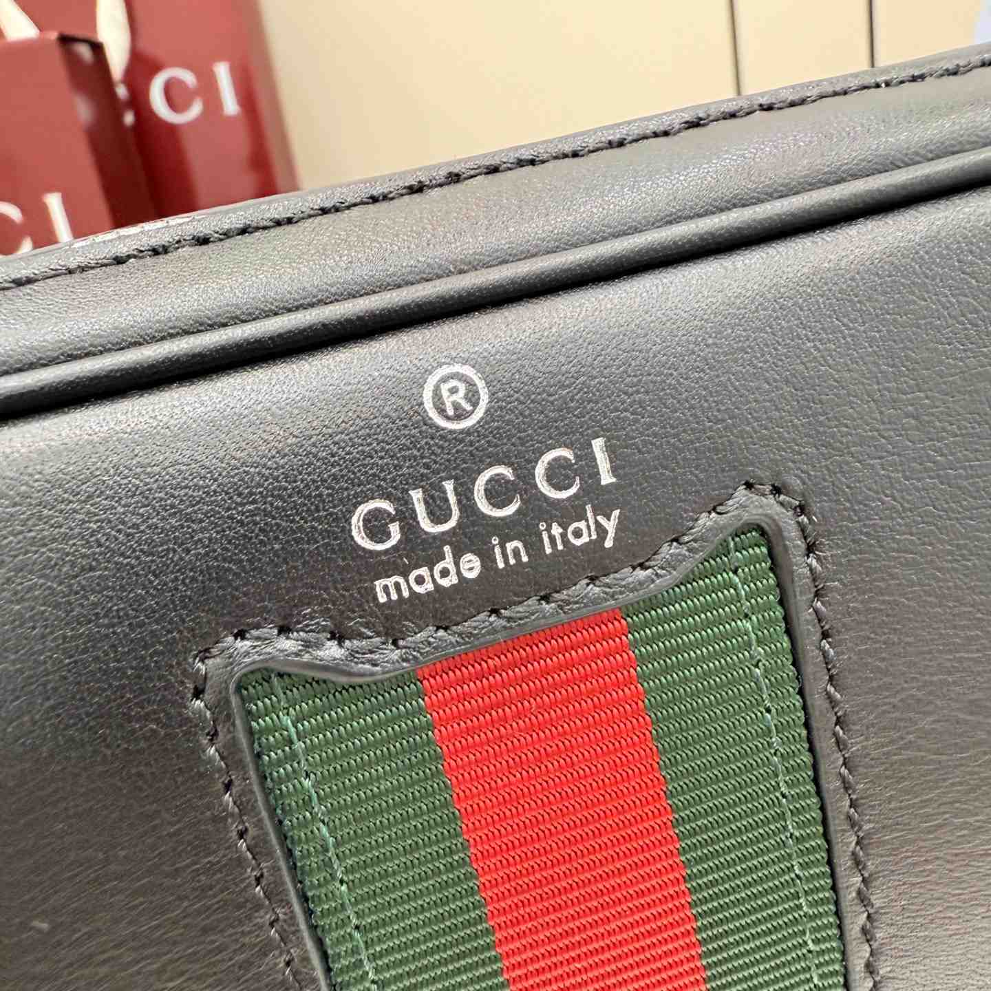 Gucci Web Trademark Small Crossbody Bag 866982 - FashionPlug