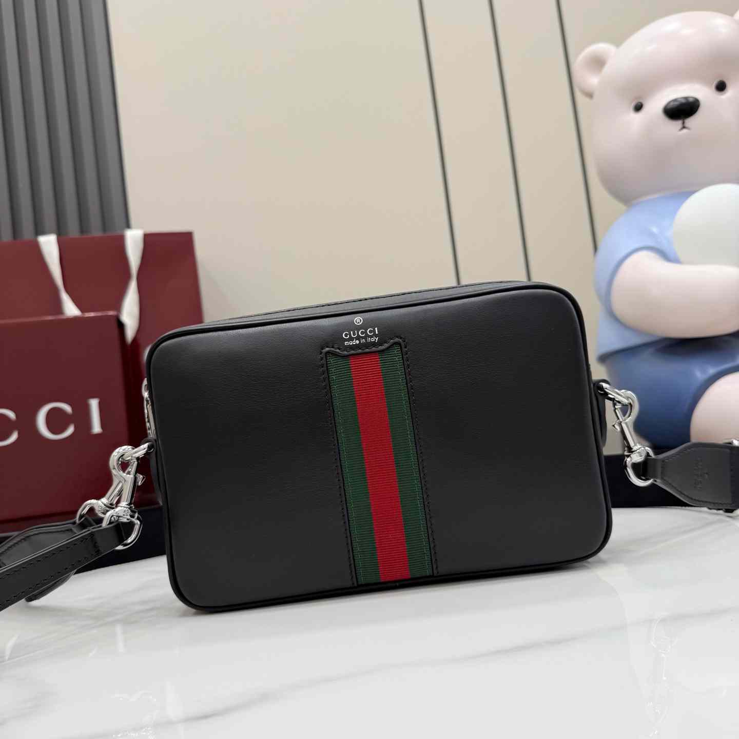 Gucci Web Trademark Small Crossbody Bag 866982 - FashionPlug