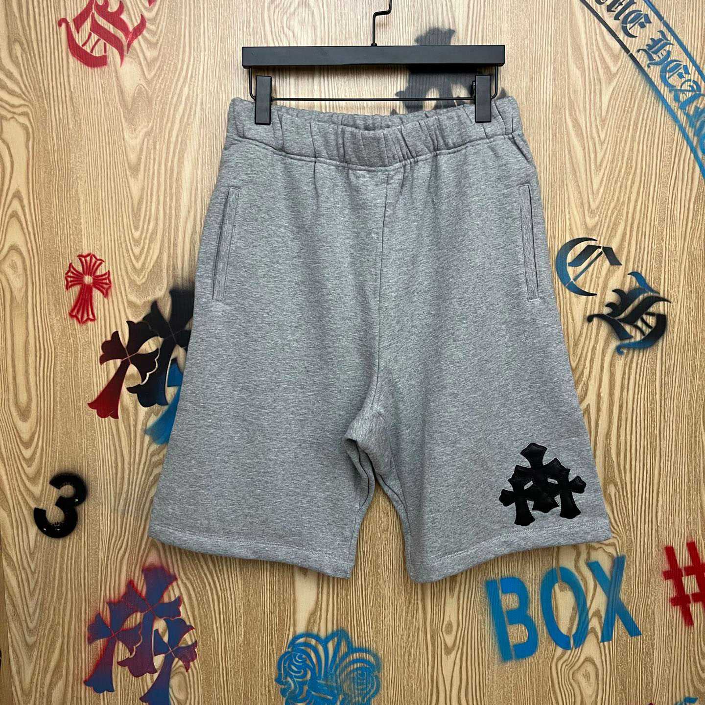 Chrome Hearts Cross Patch Sweatshorts - FashionPlug