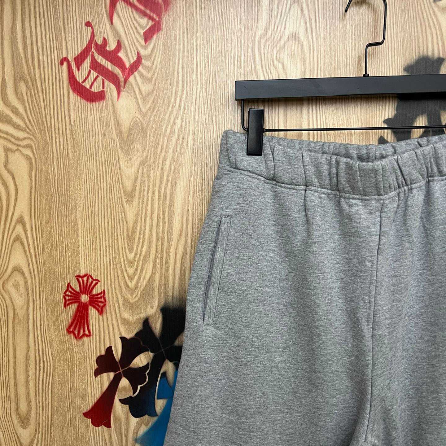 Chrome Hearts Cross Patch Sweatshorts - FashionPlug