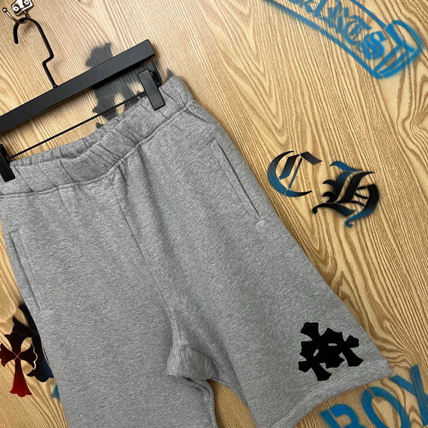 Chrome Hearts Cross Patch Sweatshorts - FashionPlug