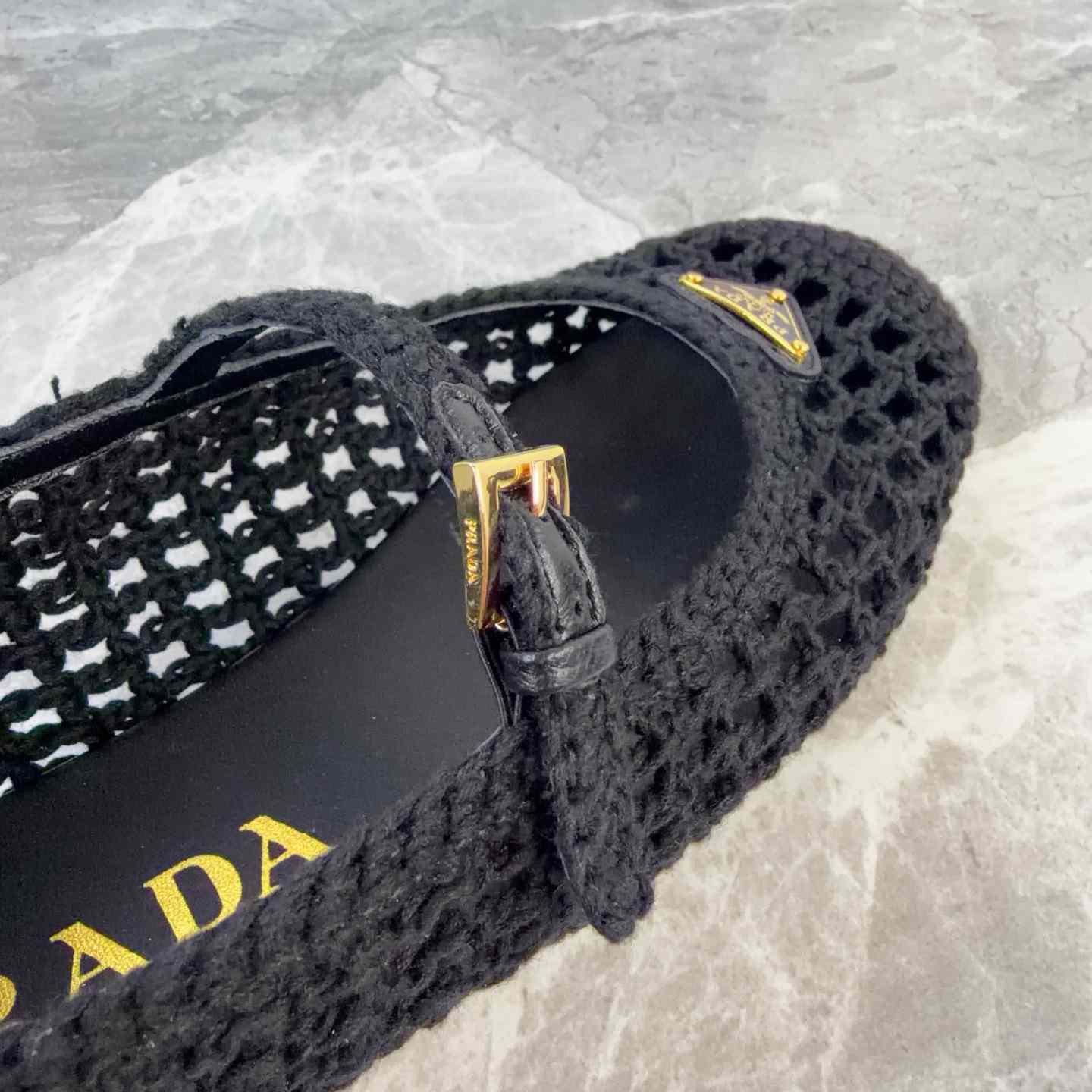 Prada Crochet Ballerinas - FashionPlug