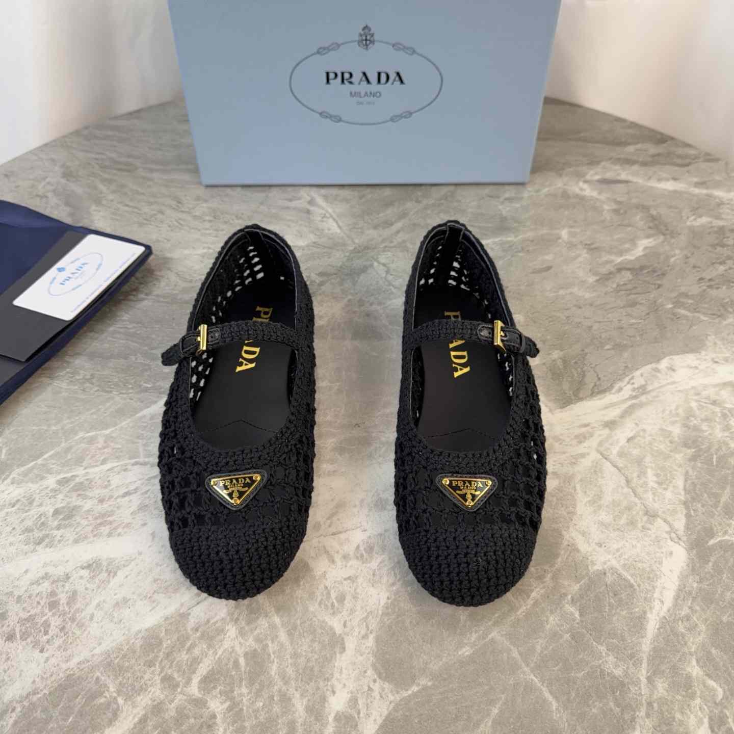 Prada Crochet Ballerinas - FashionPlug