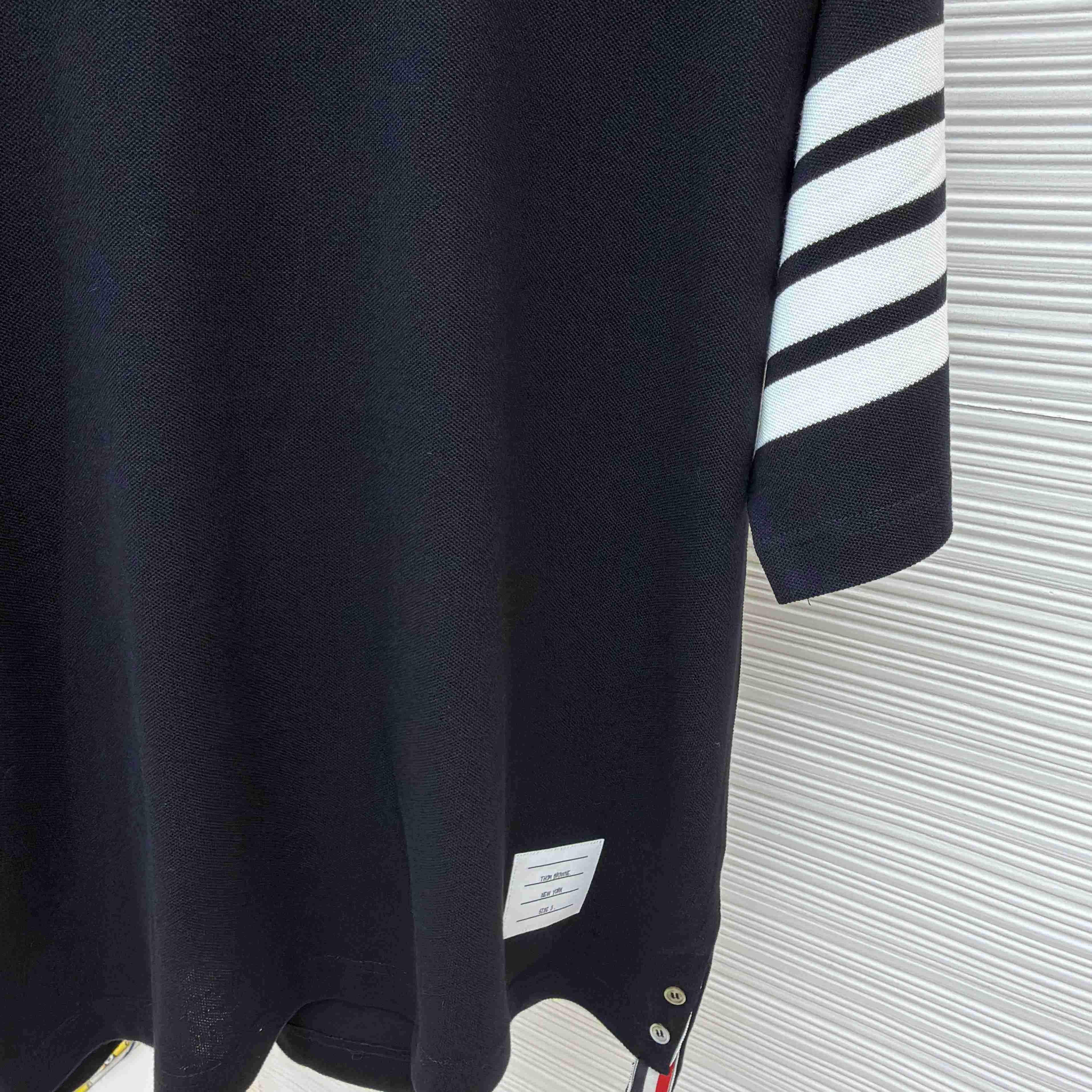 Thom Browne Cotton 4-Bar Short Sleeve T-Shirt - FashionPlug