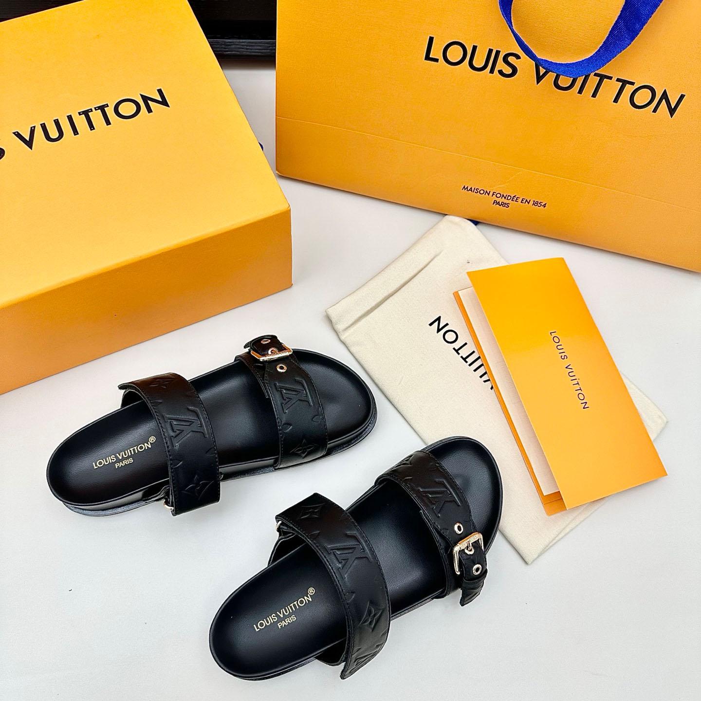 Louis Vuitton Bom Dia Flat Comfort Mule 1ABVNF - FashionPlug