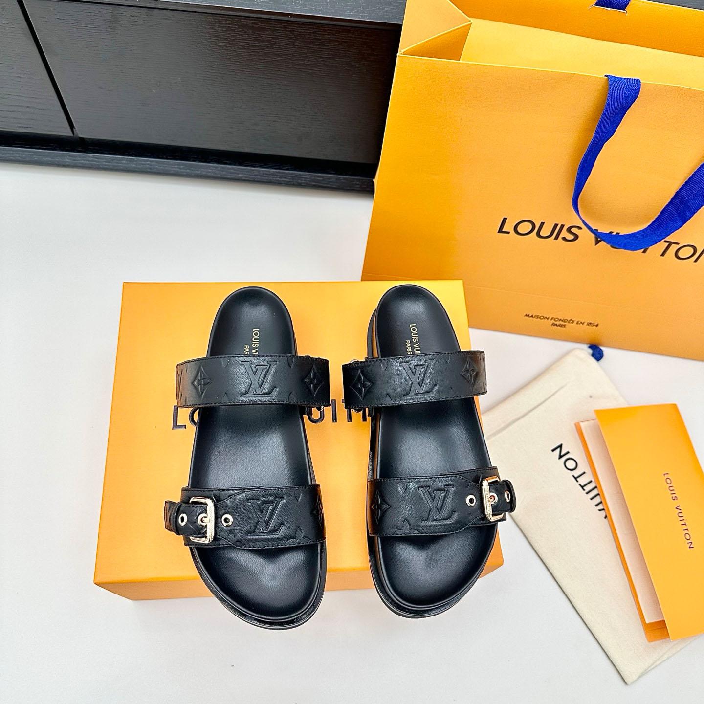 Louis Vuitton Bom Dia Flat Comfort Mule 1ABVNF - FashionPlug