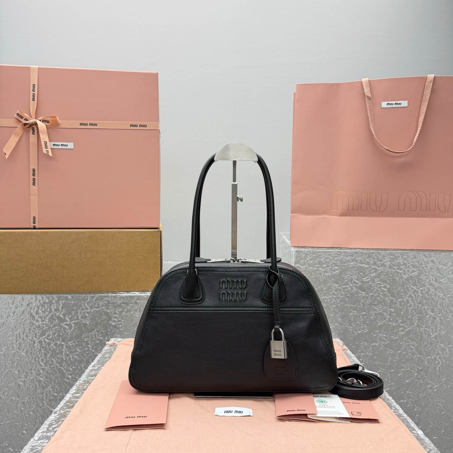 Miu Miu Vivant Nappa Leather Bag - FashionPlug