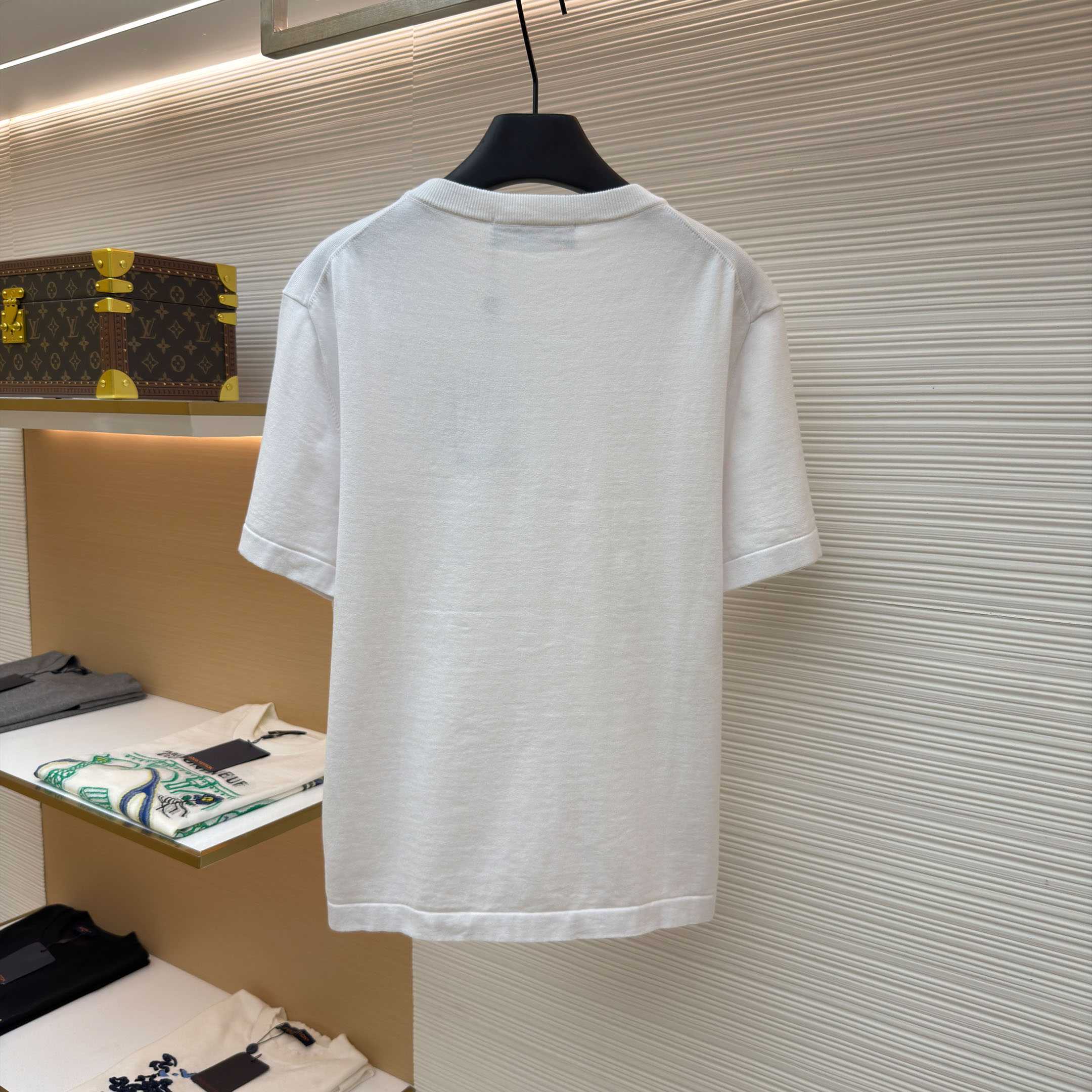 Louis Vuitton Short-Sleeved Crewneck With Signature 1AK70O - FashionPlug