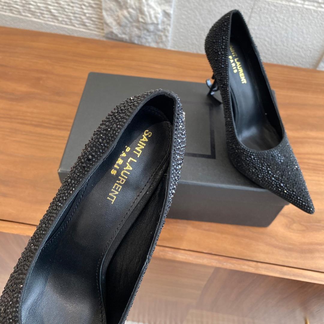 Saint Laurent Opyum Glitter Pumps - FashionPlug