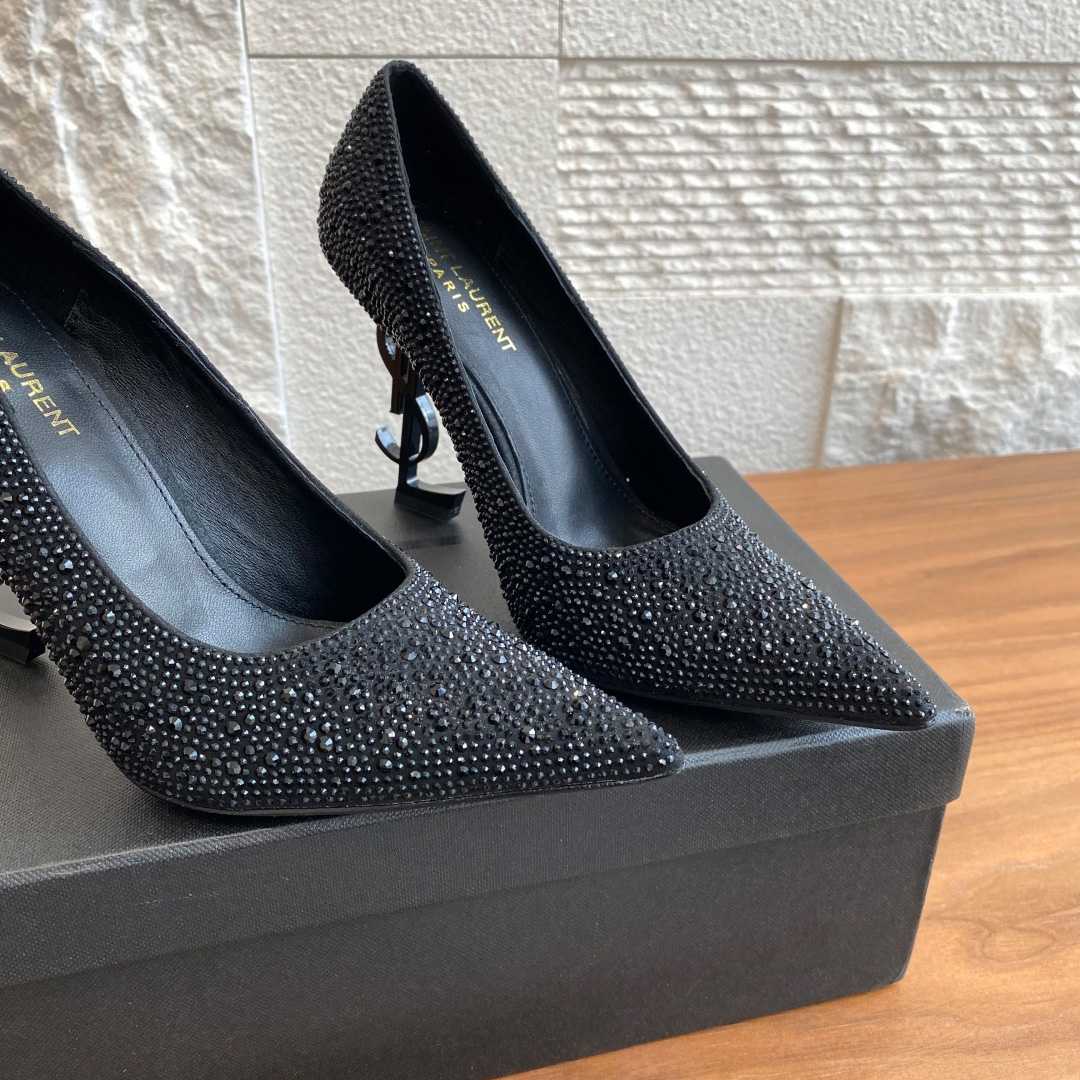 Saint Laurent Opyum Glitter Pumps - FashionPlug