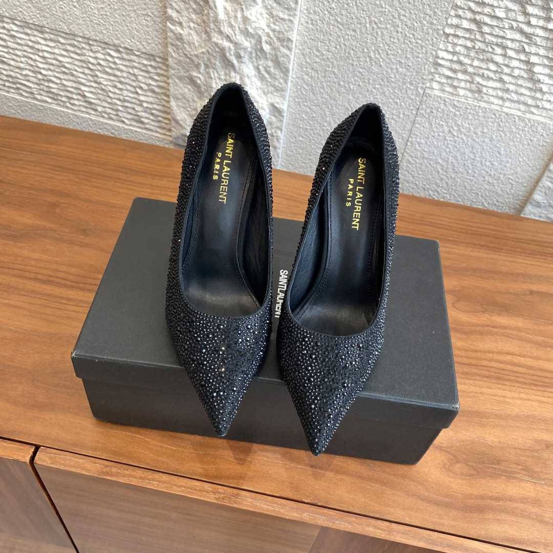 Saint Laurent Opyum Glitter Pumps - FashionPlug