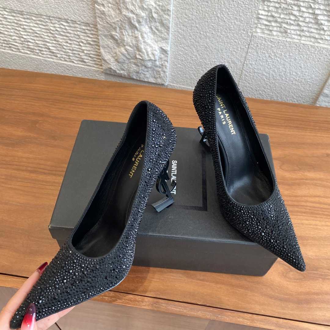 Saint Laurent Opyum Glitter Pumps - FashionPlug