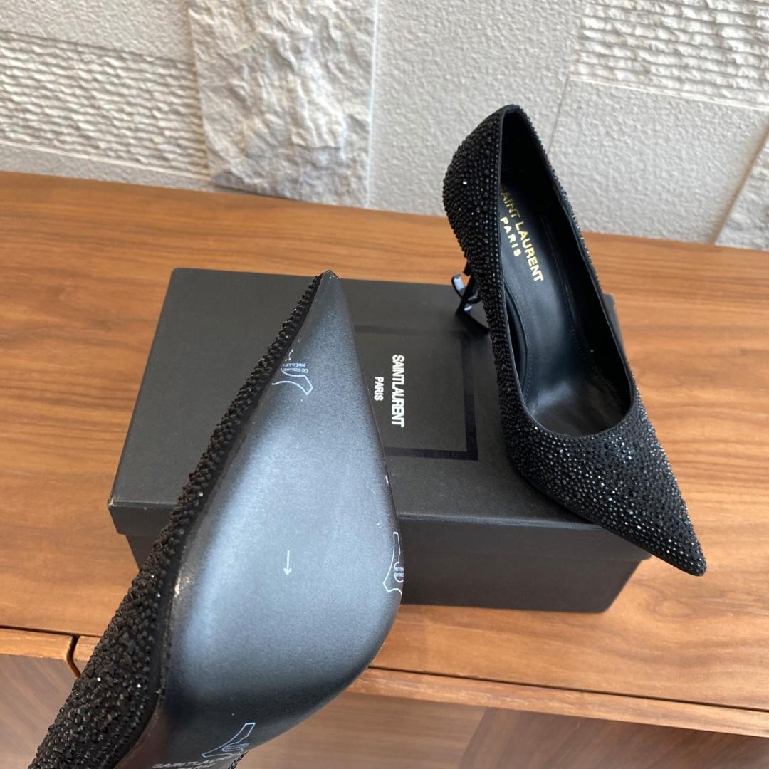 Saint Laurent Opyum Glitter Pumps - FashionPlug