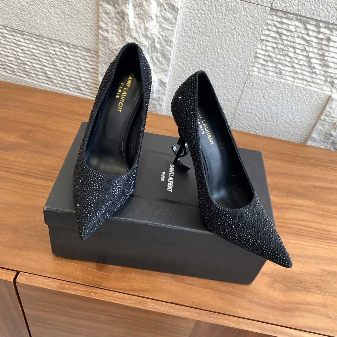 Saint Laurent Opyum Glitter Pumps - FashionPlug