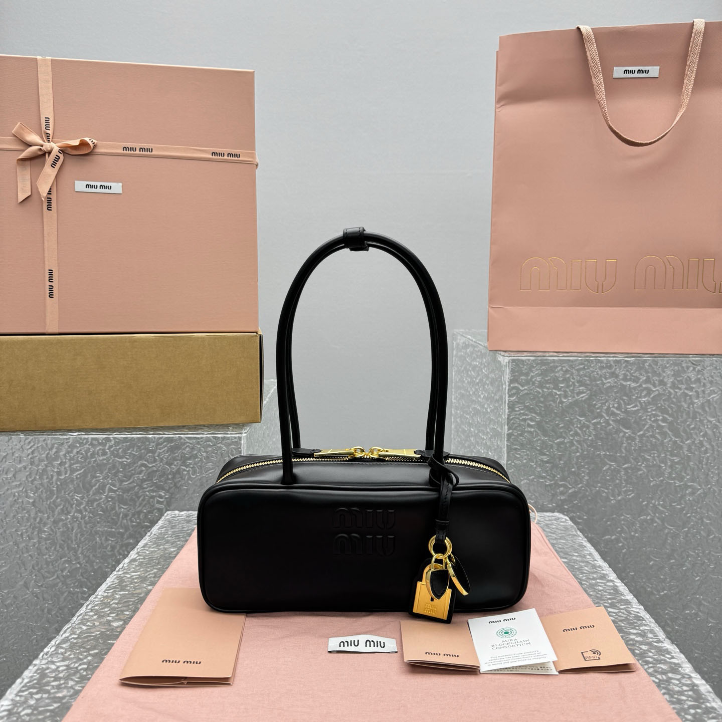 Miu Miu Beau Leather Bag - FashionPlug