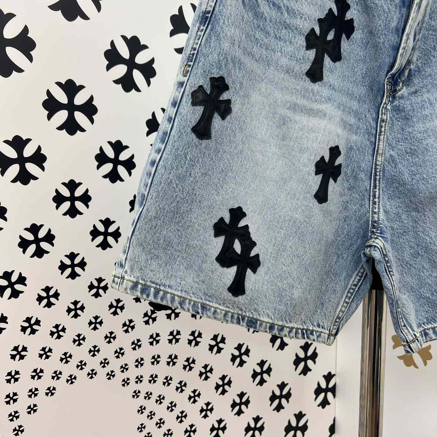 Chrome Hearts Denim Shorts - FashionPlug