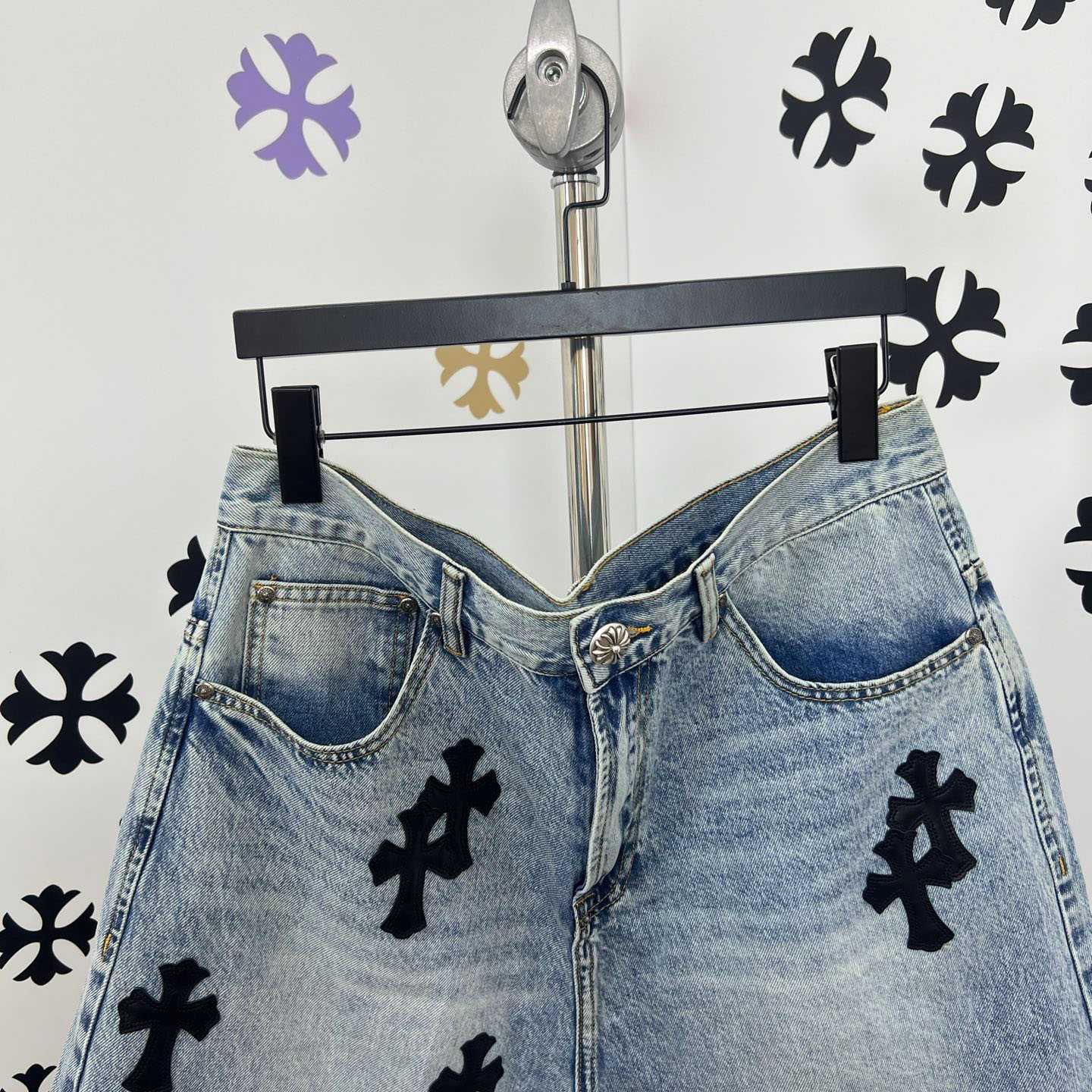 Chrome Hearts Denim Shorts - FashionPlug