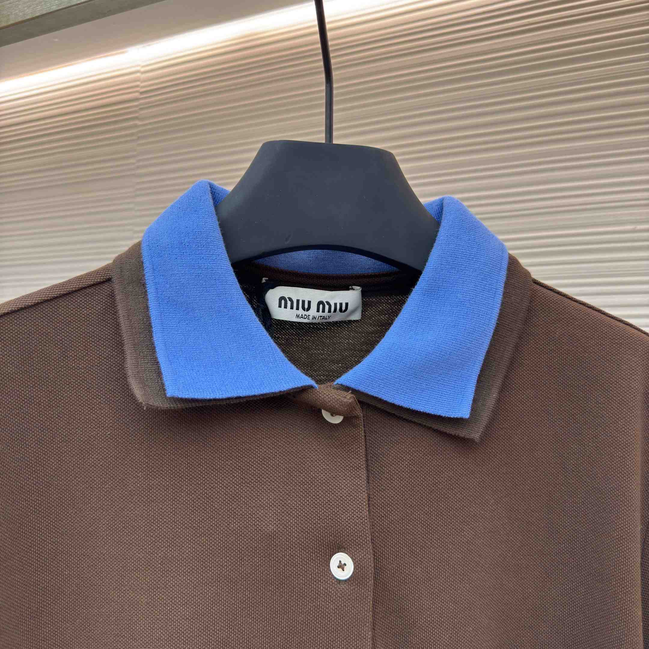 Miu Miu Cotton Piqué Polo Shirt - FashionPlug