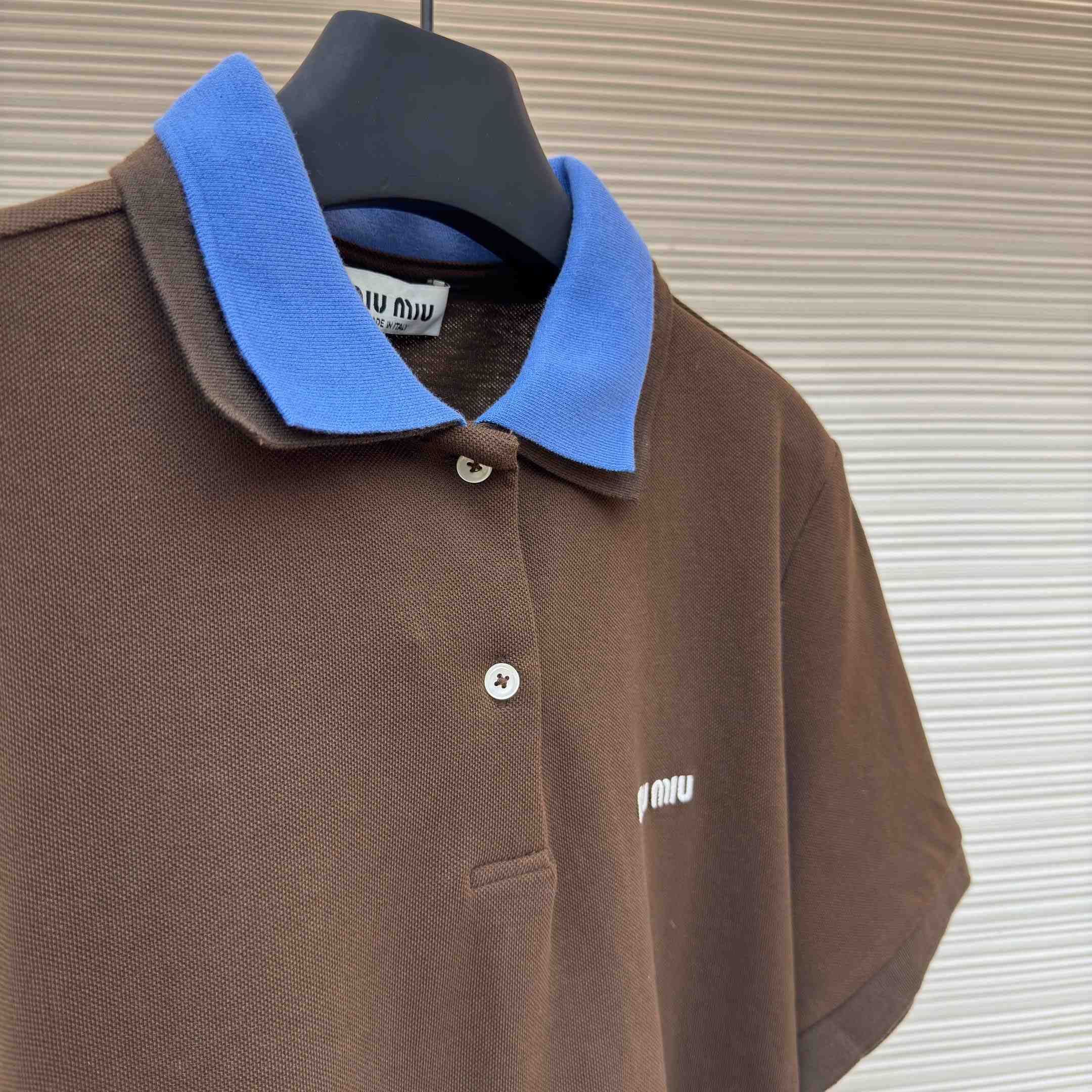 Miu Miu Cotton Piqué Polo Shirt - FashionPlug