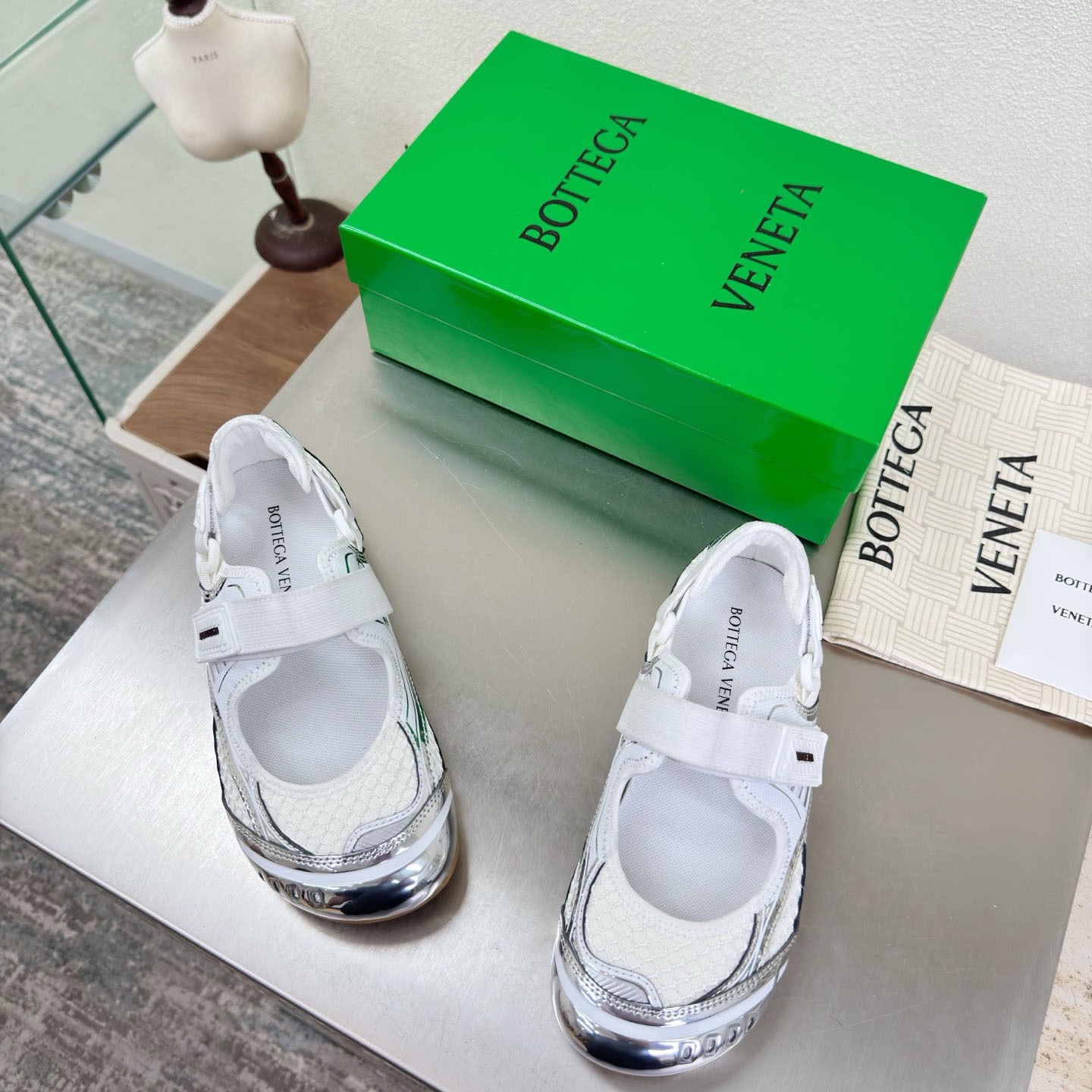 Bottega Veneta Orbit Flash Mary-Jane Sneaker - FashionPlug