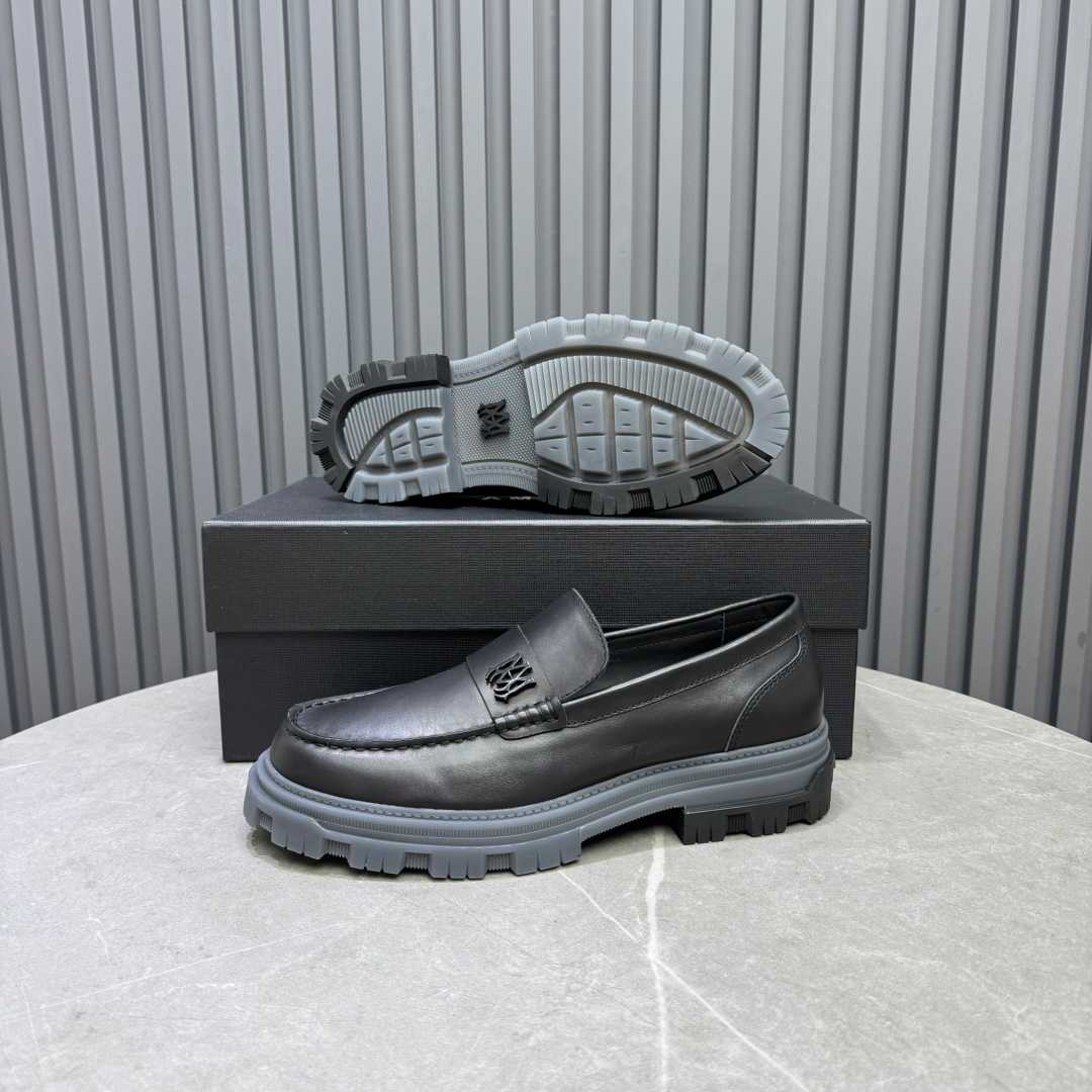 Amiri Black Military Slip-On Loafers - FashionPlug