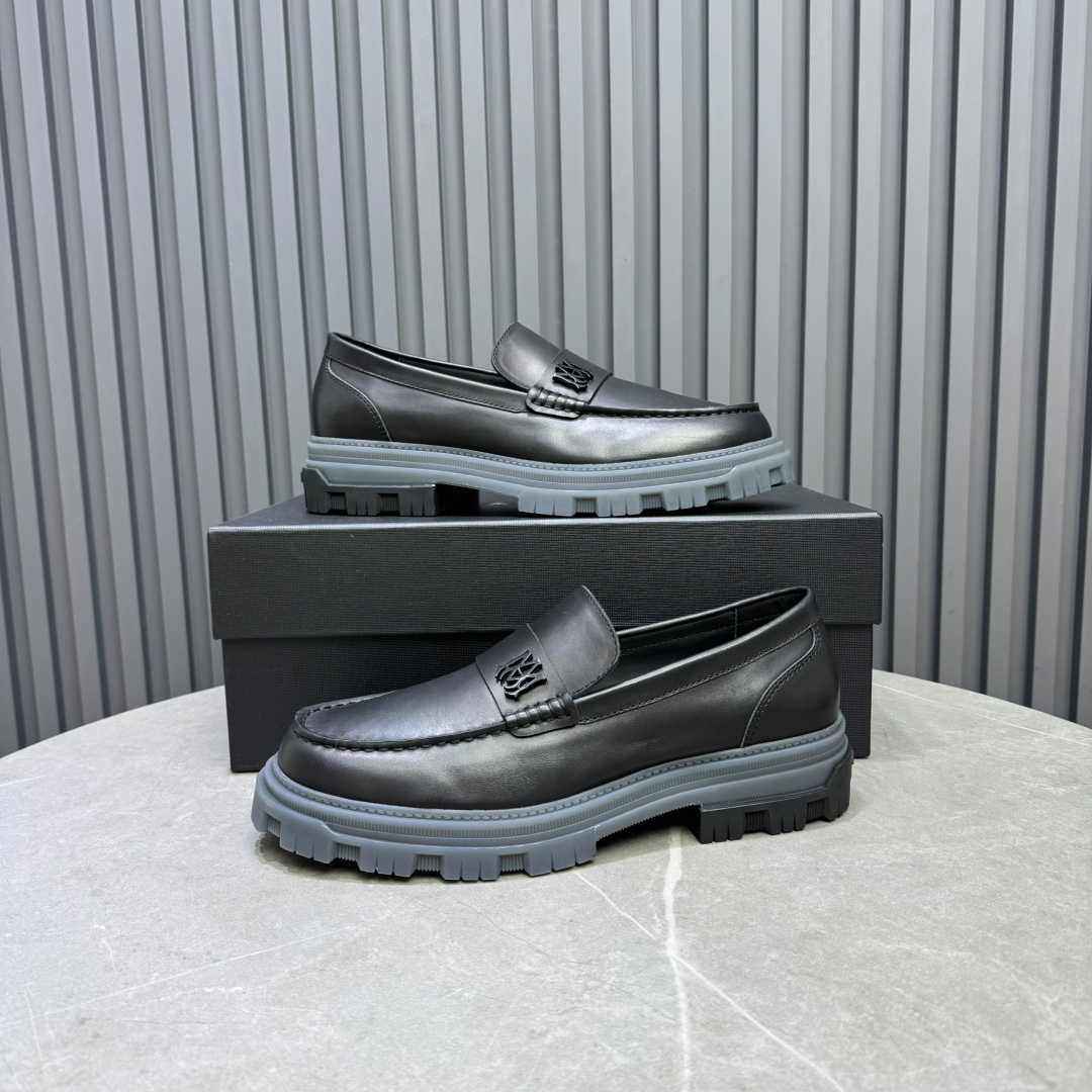 Amiri Black Military Slip-On Loafers - FashionPlug