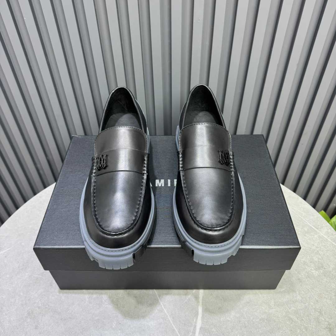 Amiri Black Military Slip-On Loafers - FashionPlug
