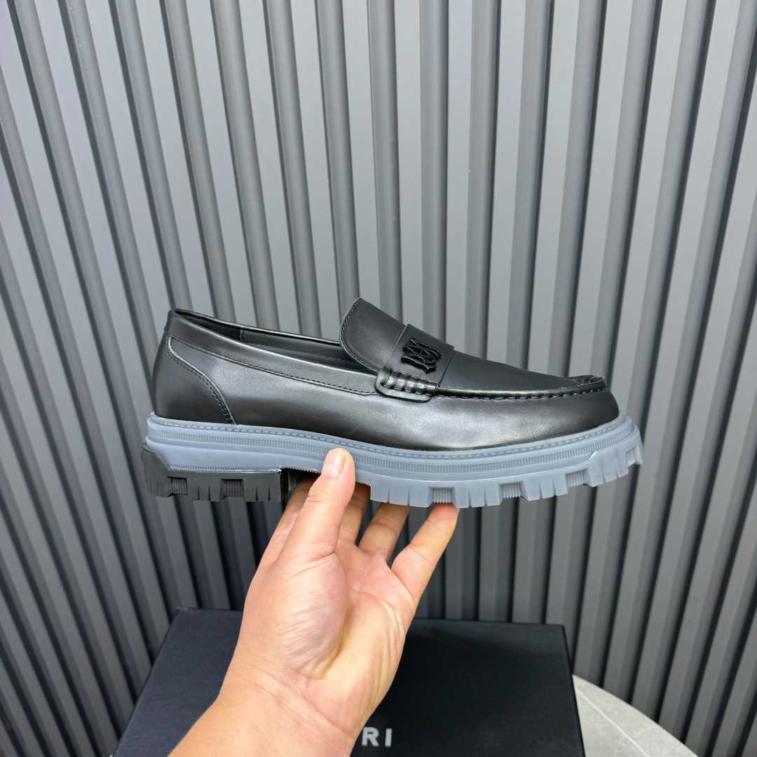 Amiri Black Military Slip-On Loafers - FashionPlug