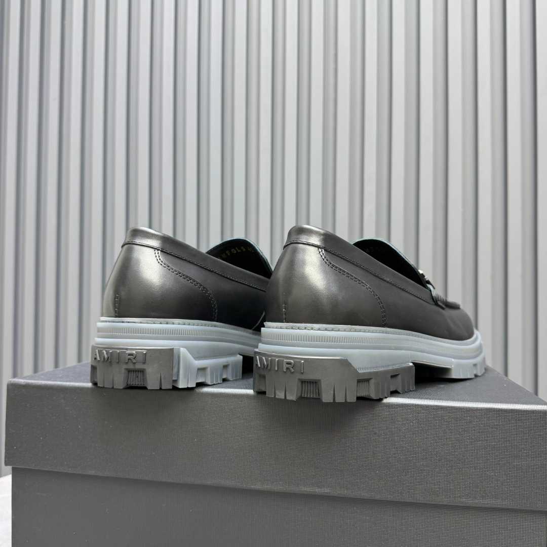 Amiri Black Military Slip-On Loafers - FashionPlug