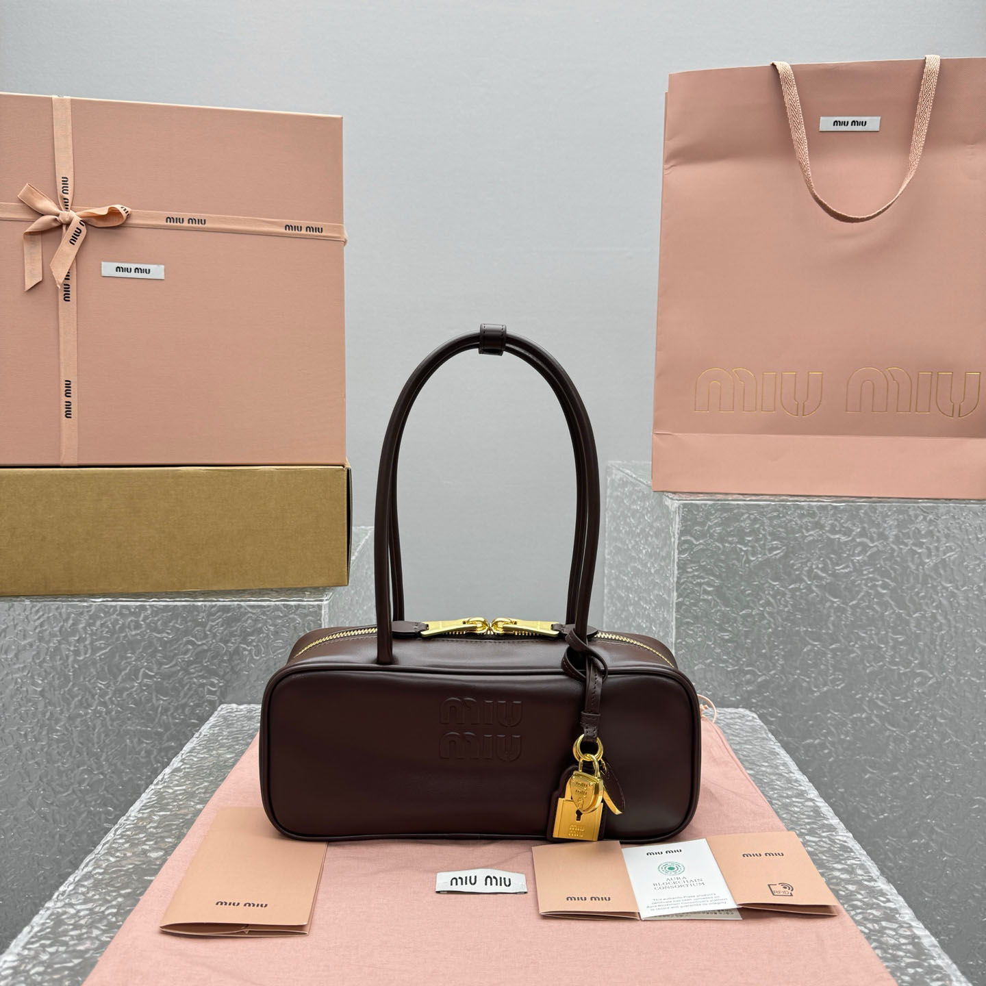 Miu Miu Beau Leather Bag - FashionPlug