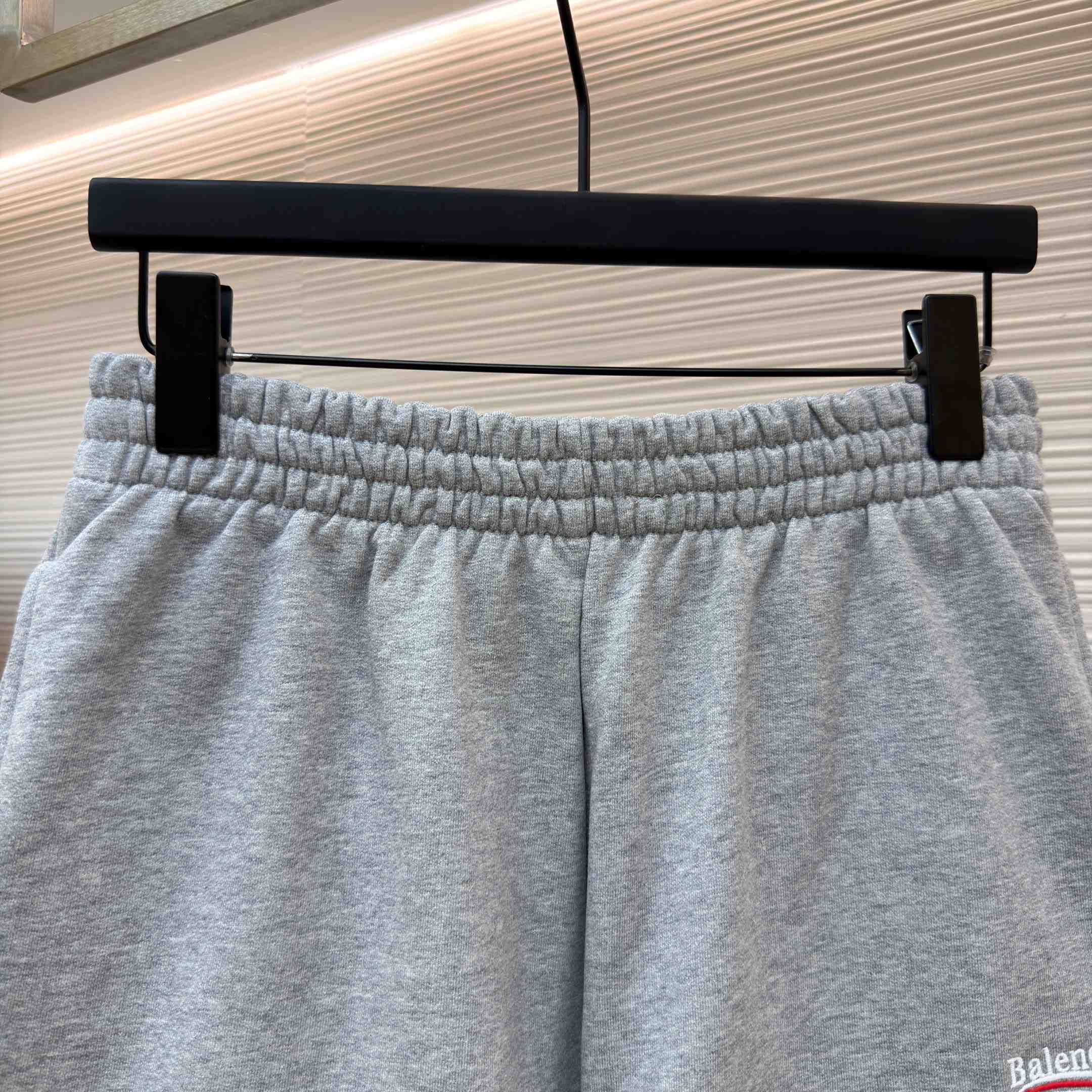 Balenciaga Embroidered Political Campaign Logo Shorts - FashionPlug