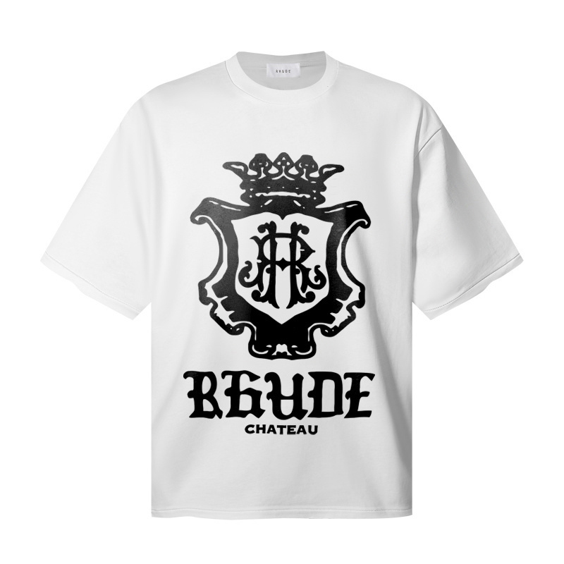 Rhude Oversized Chateau Crest Tee - FashionPlug