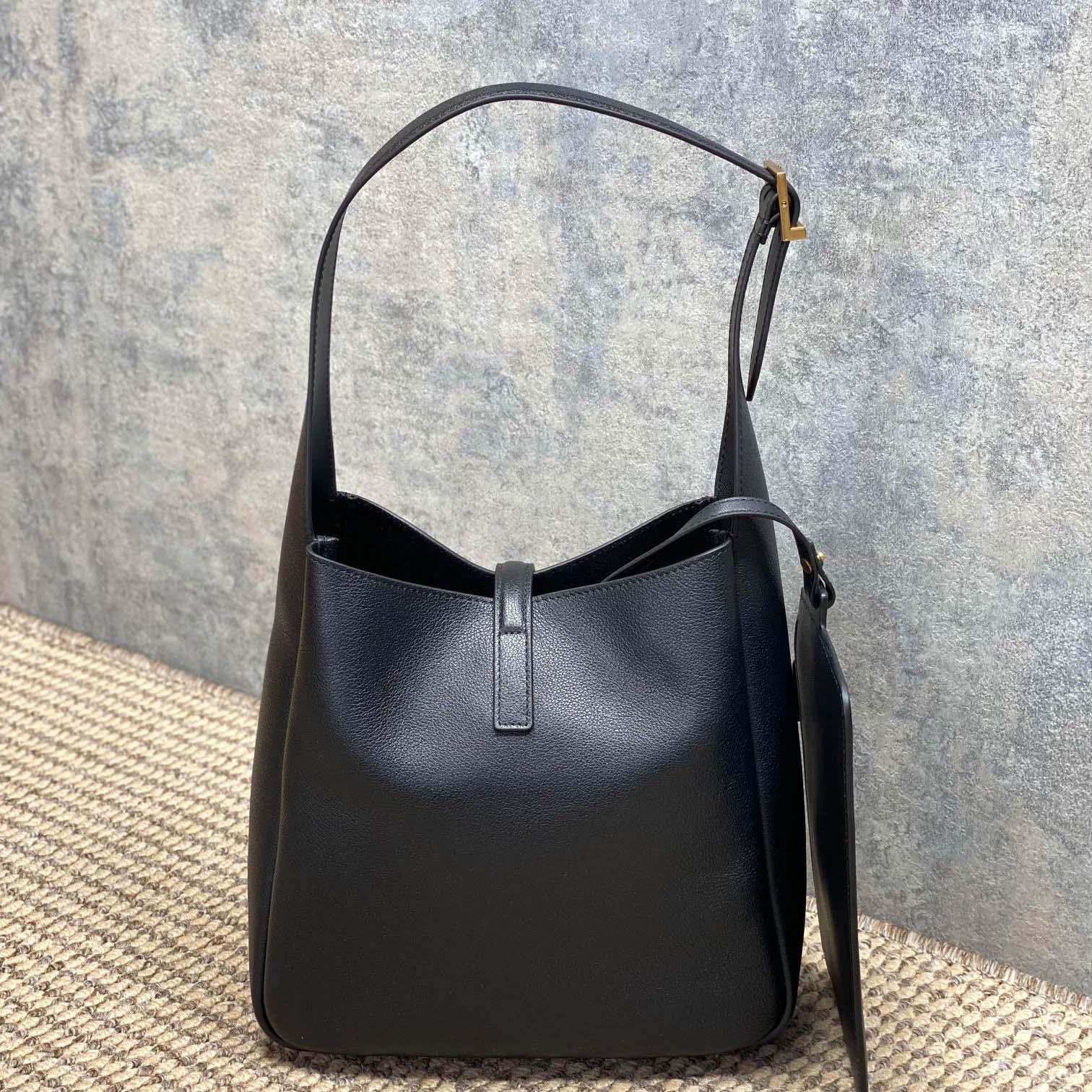 Saint Laurent LE 5 À 7 Supple Small In Grained Leather - FashionPlug