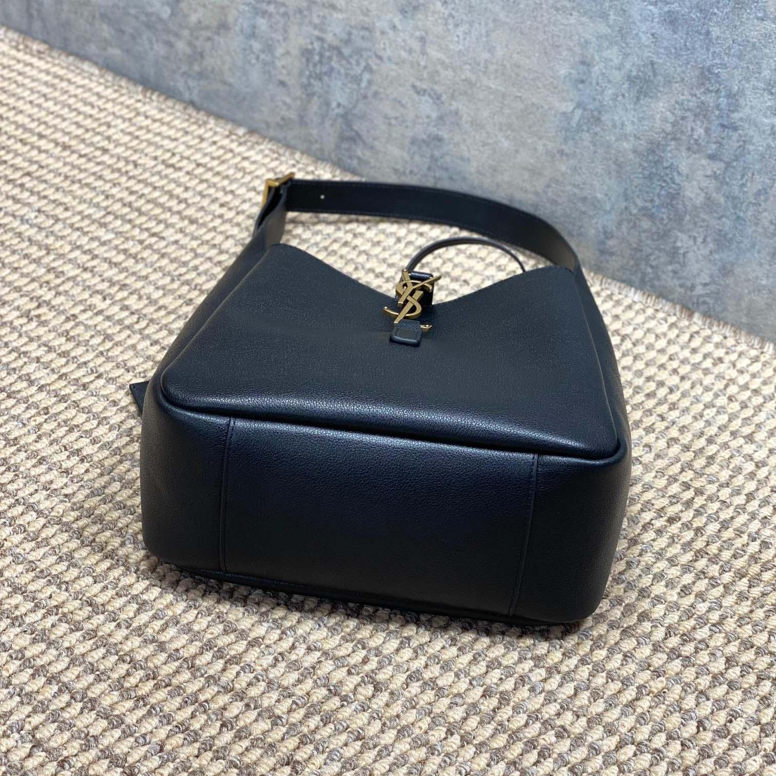 Saint Laurent LE 5 À 7 Supple Small In Grained Leather - FashionPlug