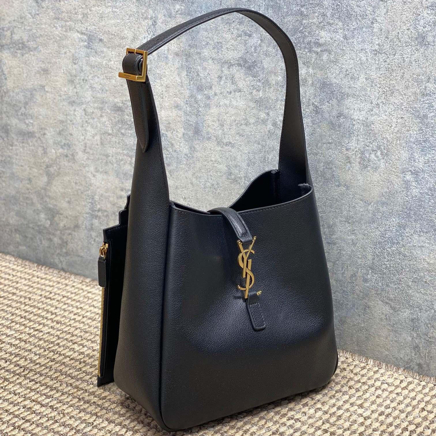 Saint Laurent LE 5 À 7 Supple Small In Grained Leather - FashionPlug