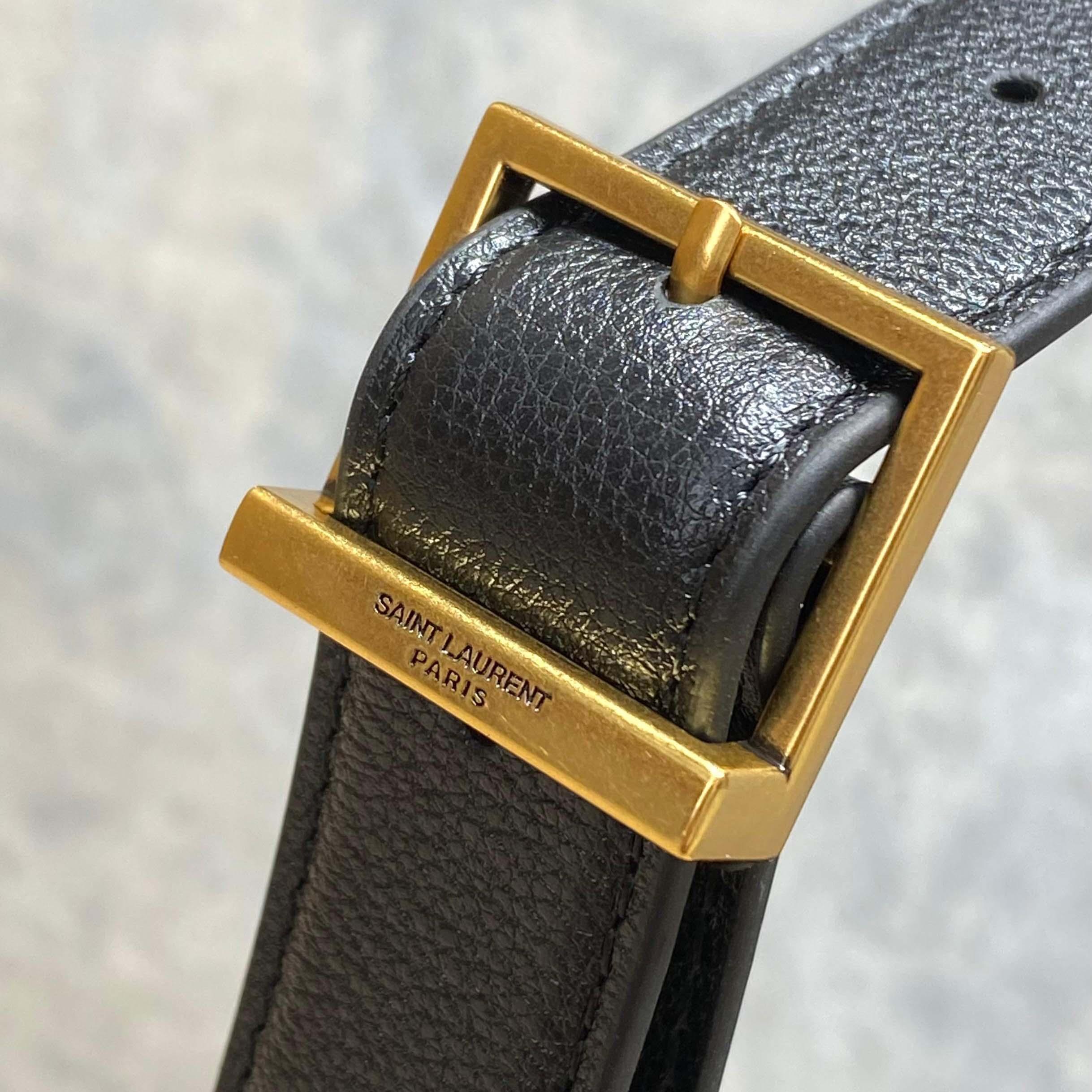 Saint Laurent LE 5 À 7 Supple Small In Grained Leather - FashionPlug