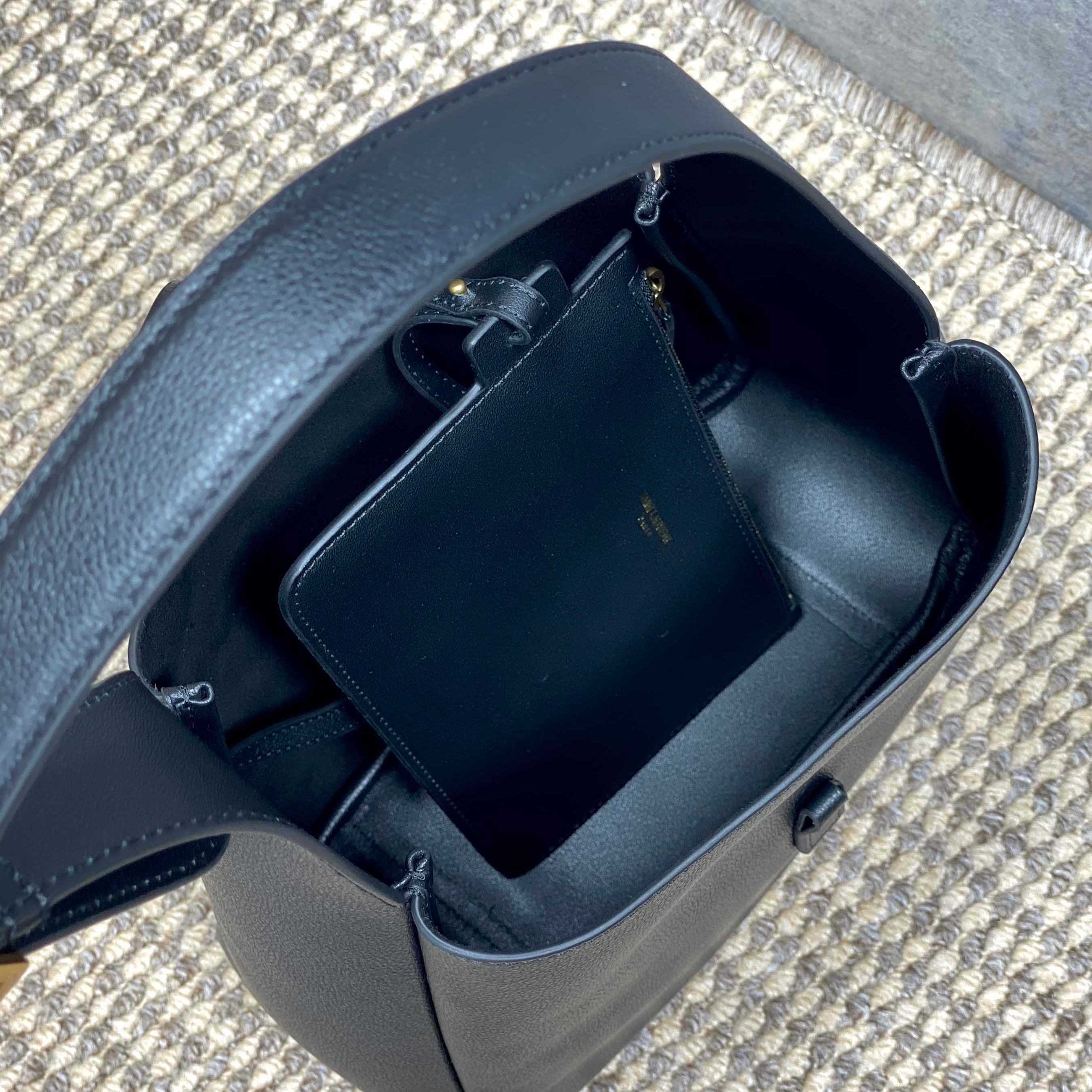 Saint Laurent LE 5 À 7 Supple Small In Grained Leather - FashionPlug