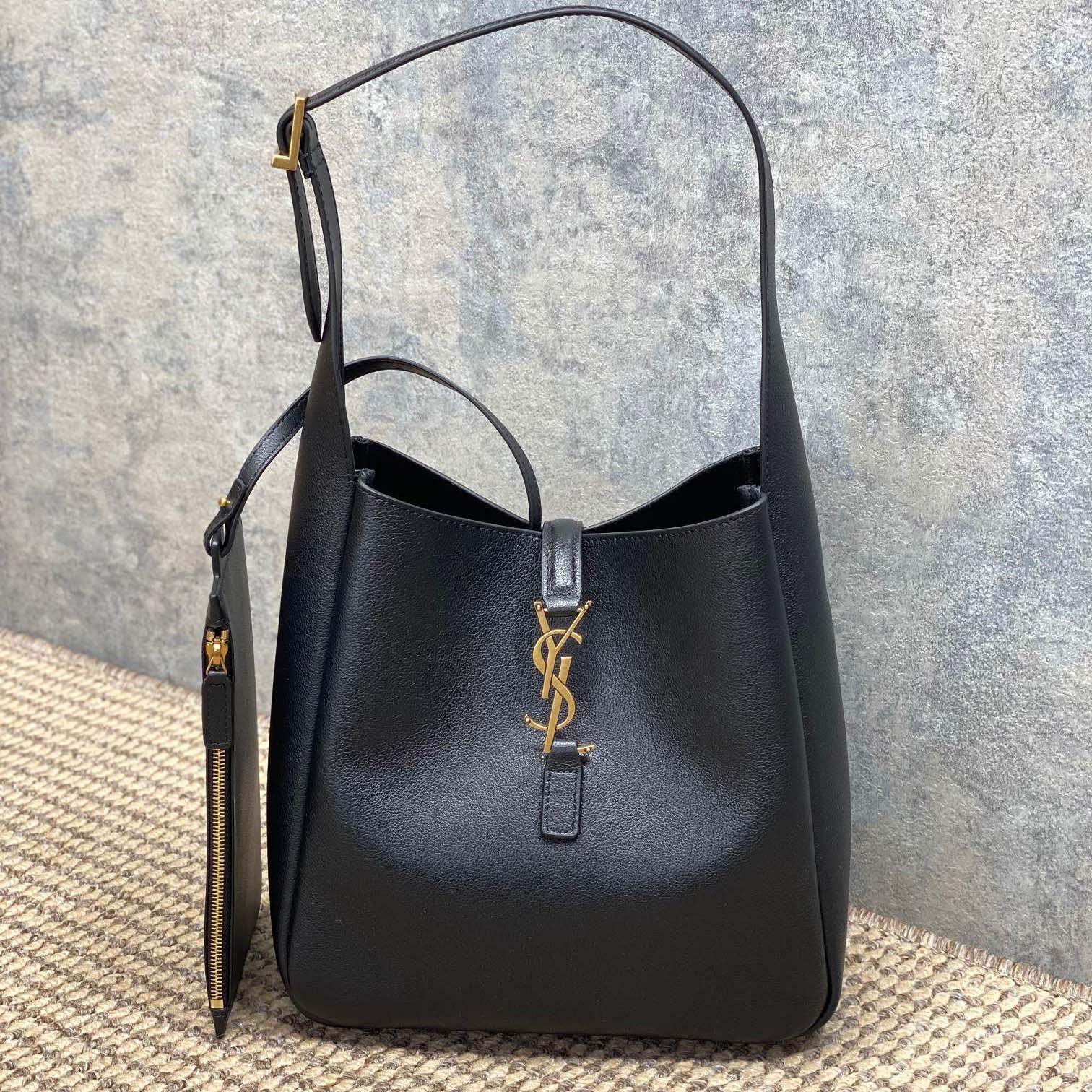 Saint Laurent LE 5 À 7 Supple Small In Grained Leather - FashionPlug