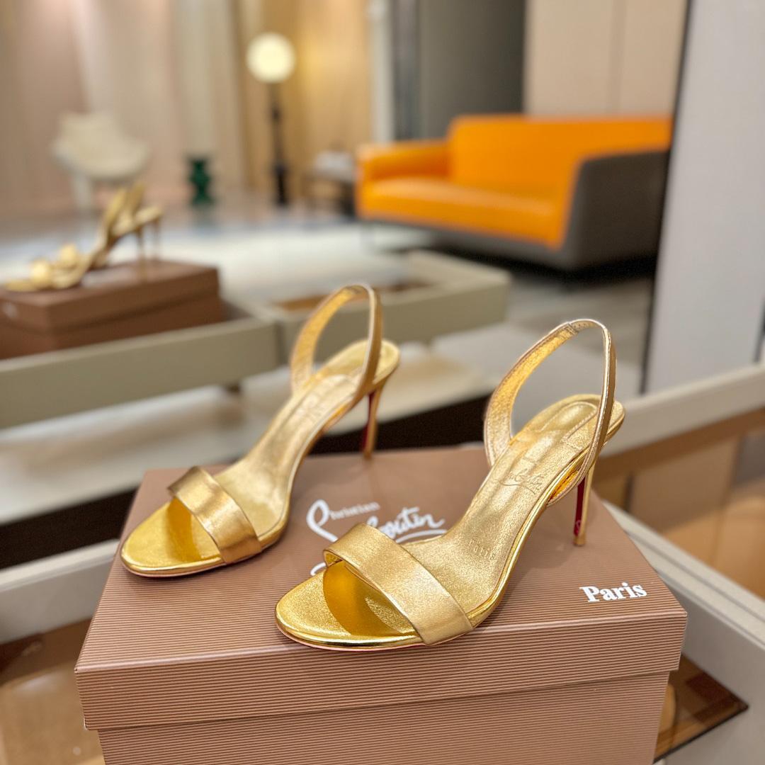 Christian Louboutin Marilyn Leather Sandals - FashionPlug
