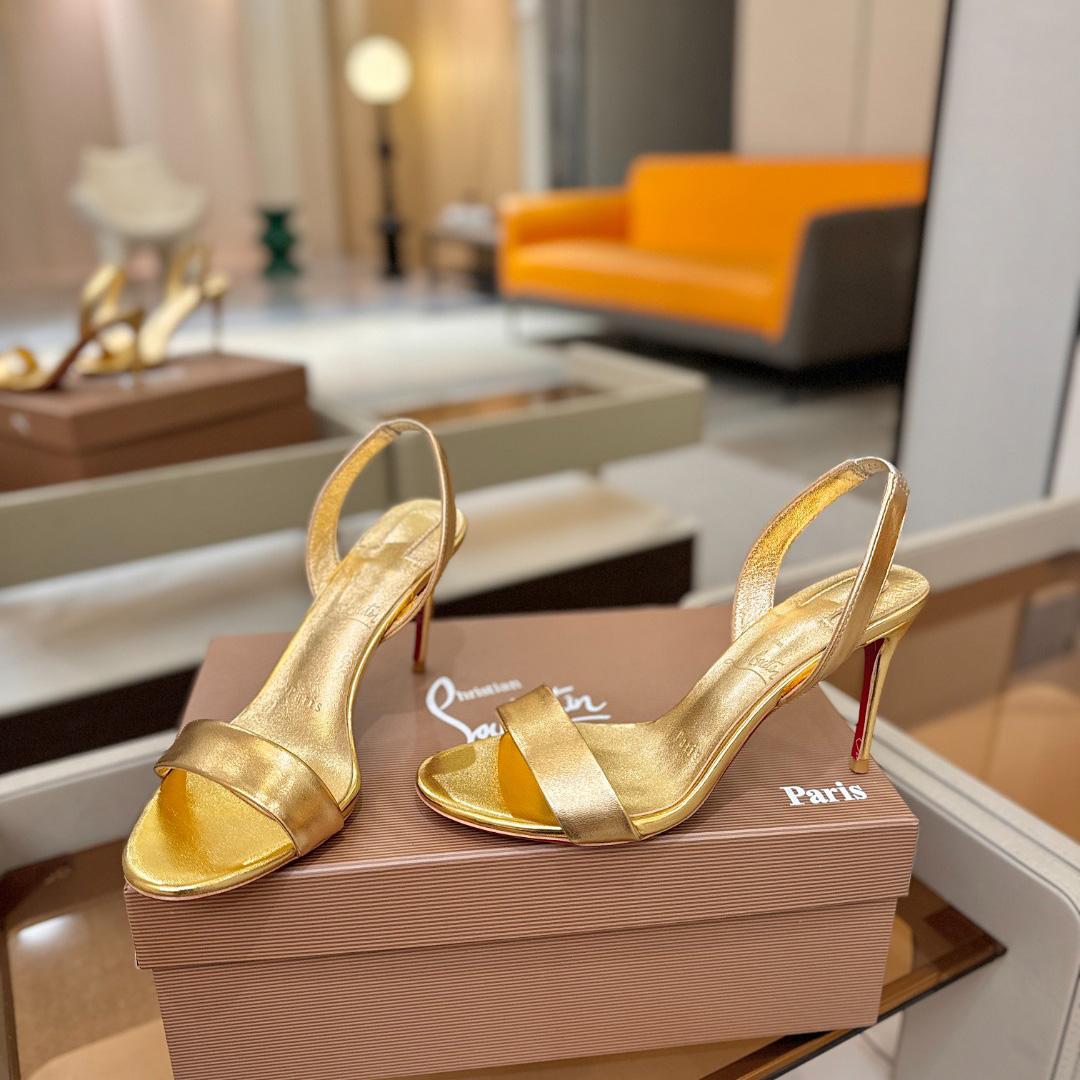 Christian Louboutin Marilyn Leather Sandals - FashionPlug