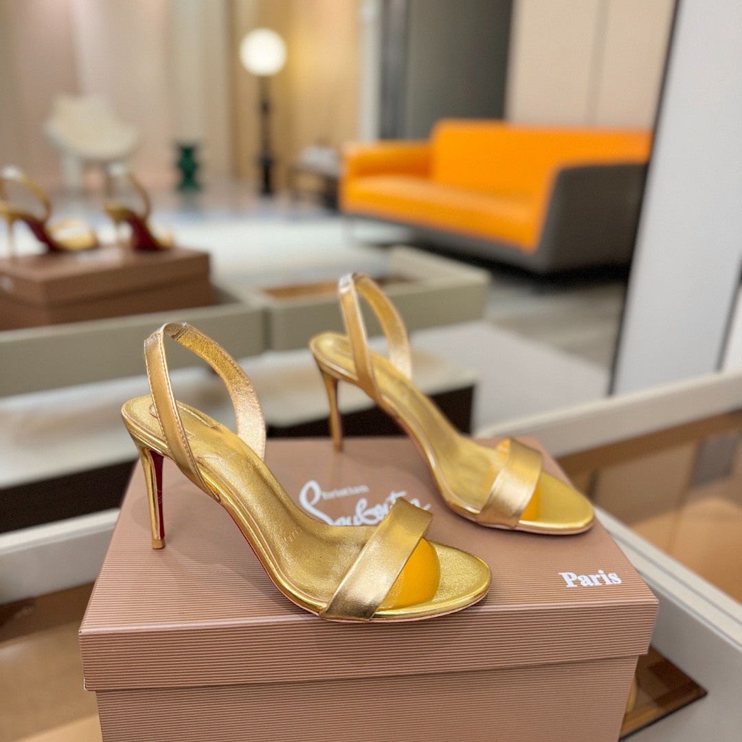 Christian Louboutin Marilyn Leather Sandals - FashionPlug