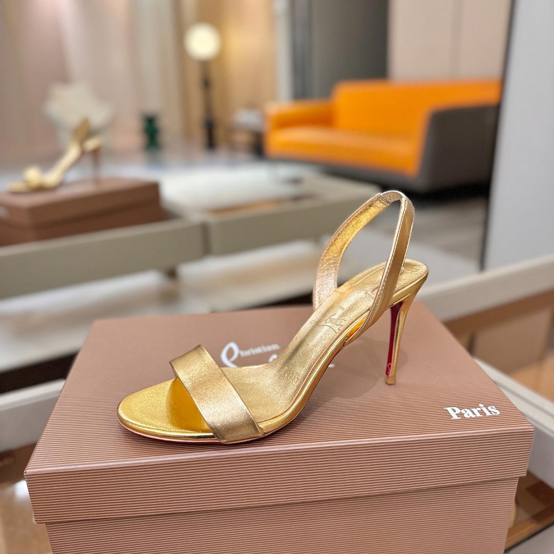 Christian Louboutin Marilyn Leather Sandals - FashionPlug
