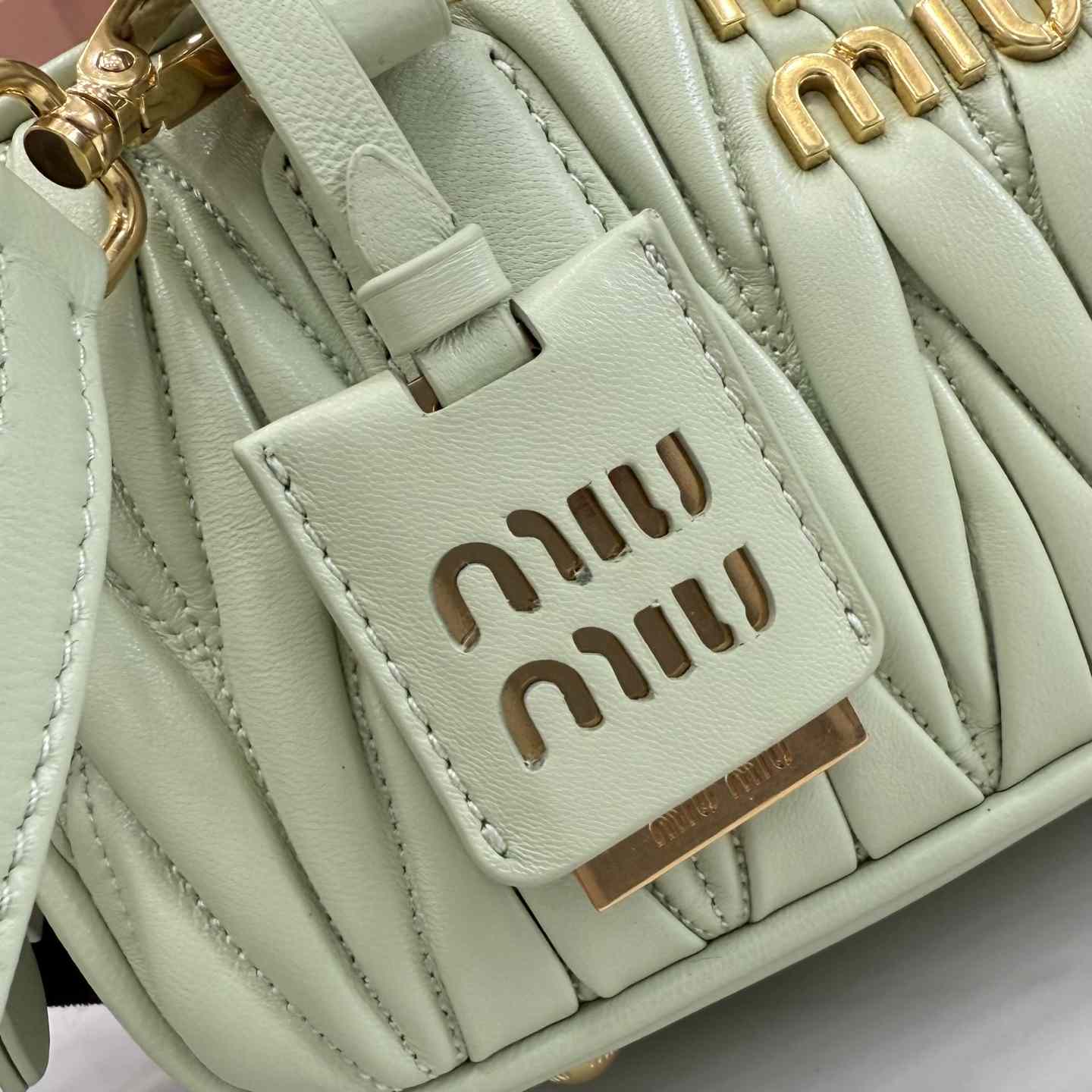 Miu Miu Arcadie Matelassé Nappa Leather Bag - FashionPlug