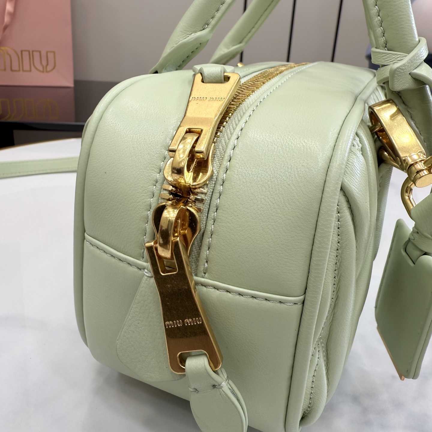 Miu Miu Arcadie Matelassé Nappa Leather Bag - FashionPlug